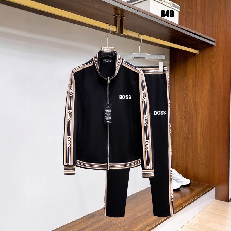 Boss Sweatshirt Jacket Set T-s