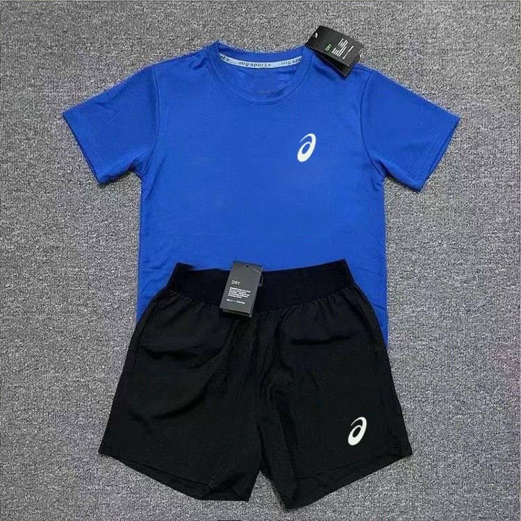 ASICS T-shirt Suit Shorts Short sleeve -2