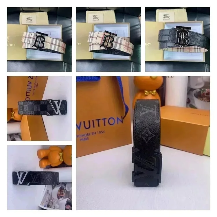  LV Gucci Burberry belt