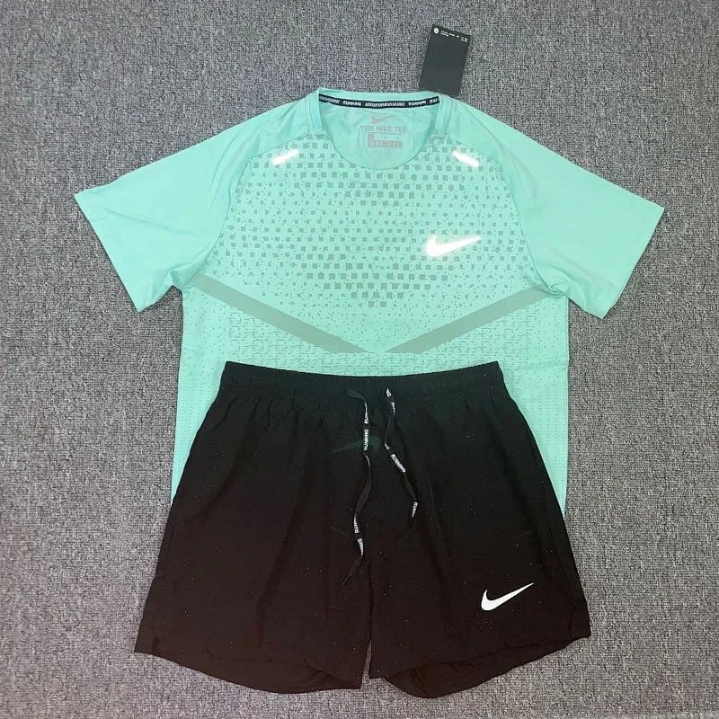 Nike Reflective sports suit Asics t-shirt -2